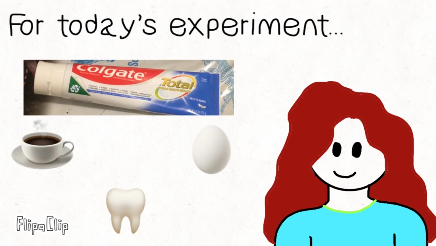 This video shows you the importance of brushing your teeth/how toothpaste works with a demonstration using an egg and coffee.